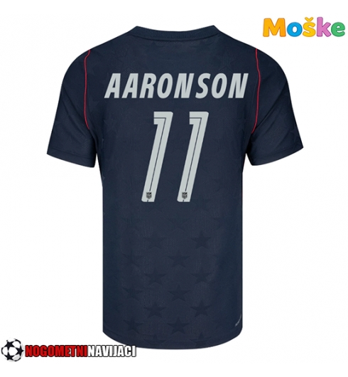 Moške Nogometnih dresov Združene države Brenden Aaronson #11 Gostujoči SP 2026 Kratki rokavi Moške Nogometnih dresov Združene države Brenden Aaronson #11 Gostujoči SP 2026 Kratki rokavi